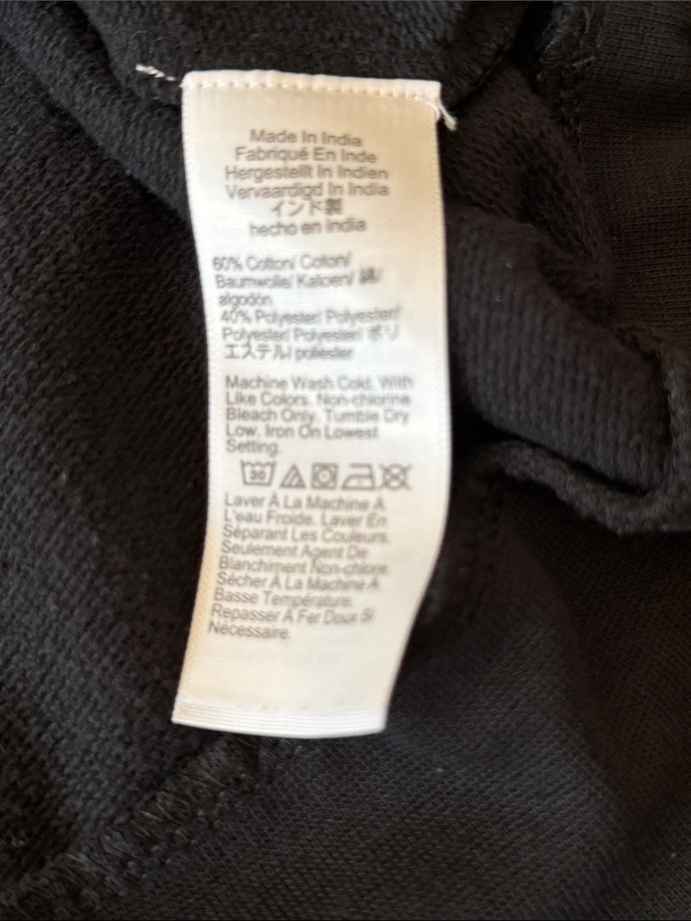J. Crew Black Puff-Sleeve Sweatshirt with Decorative Shoulder Buttons